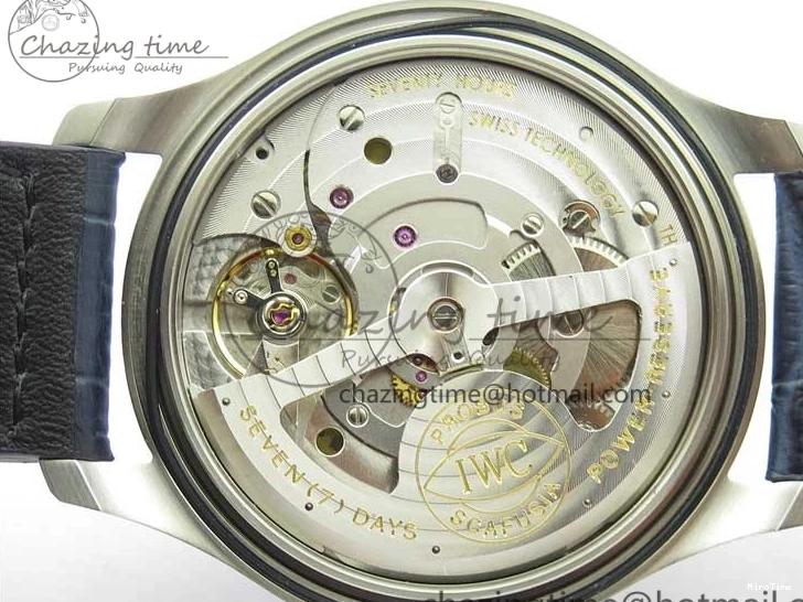 MIROTIME 0116 Supportive Big Pilot IW501008 “Boutique London” SS ZF Best Edition Blue Dial on Blue Leather Strap A 7106